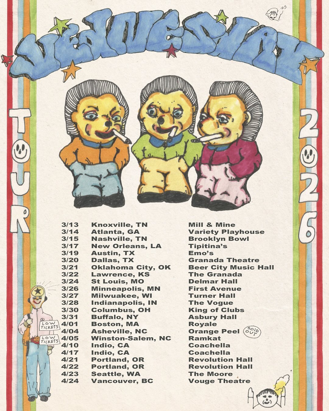 Wednesday Bleeds Tour Poster 2026