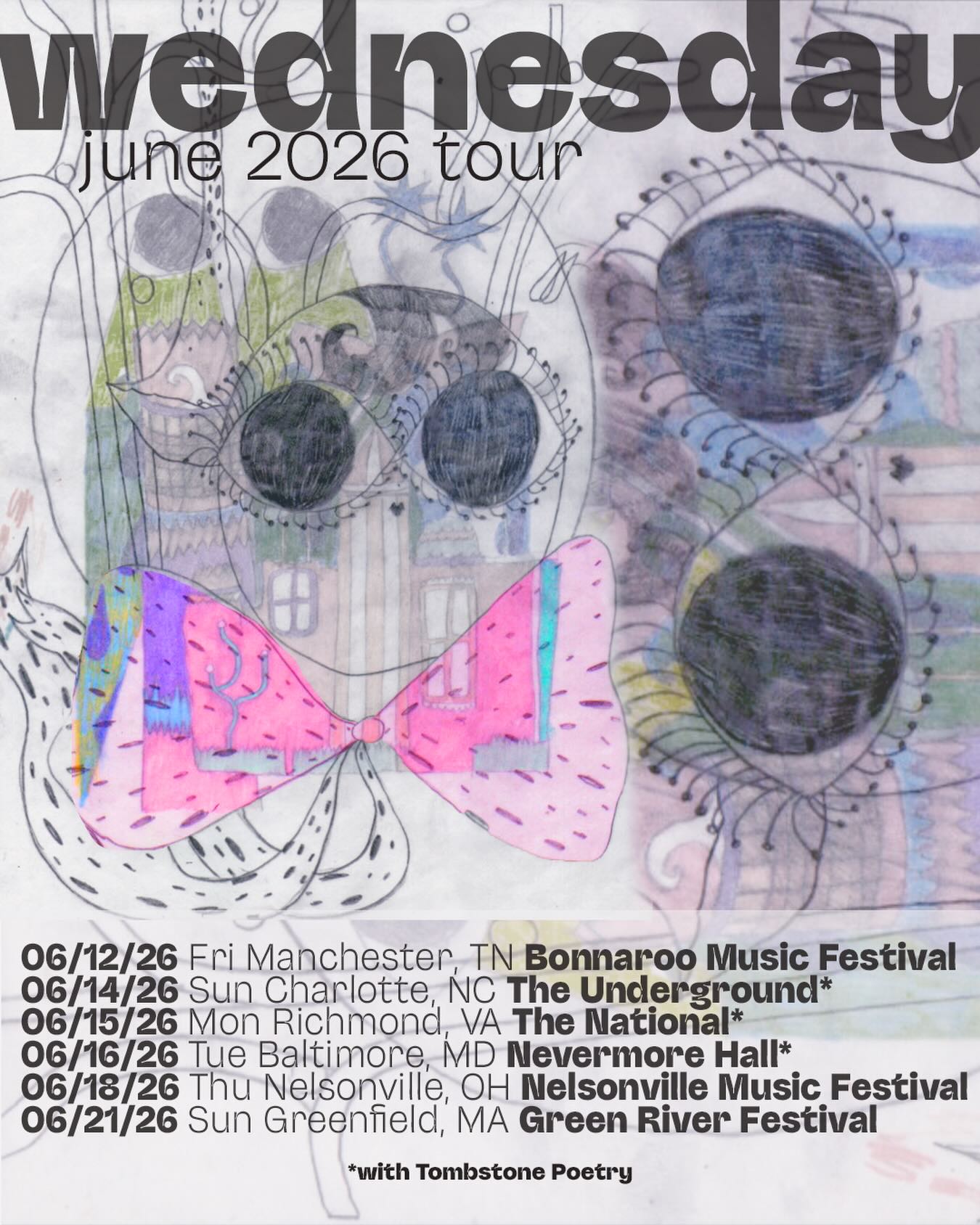 Wednesday Bleeds Tour Poster 2026